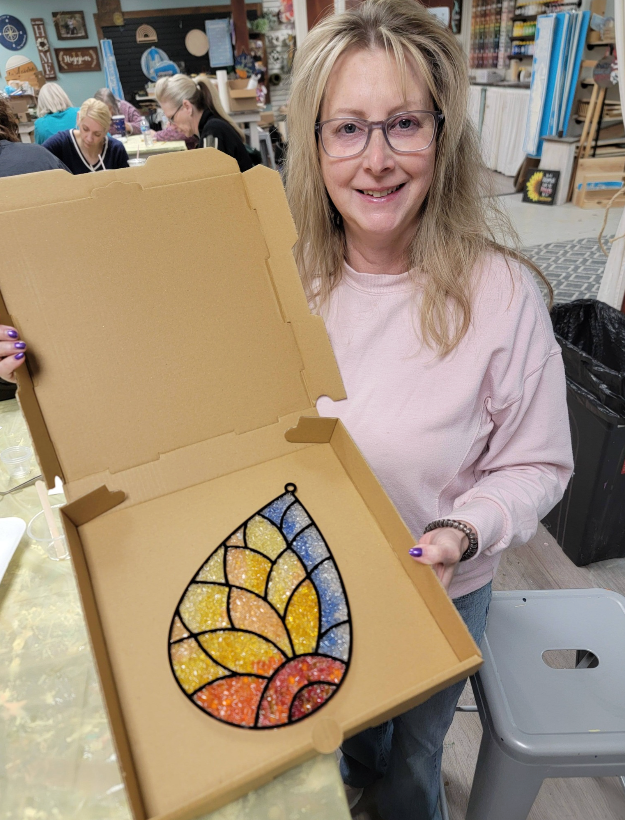 Resin Crushed Glass Sun Catcher Mail Home Kit