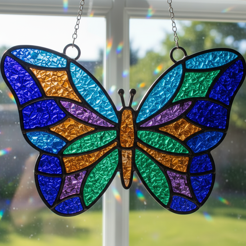 Resin Crushed Glass Sun Catcher Mail Home Kit