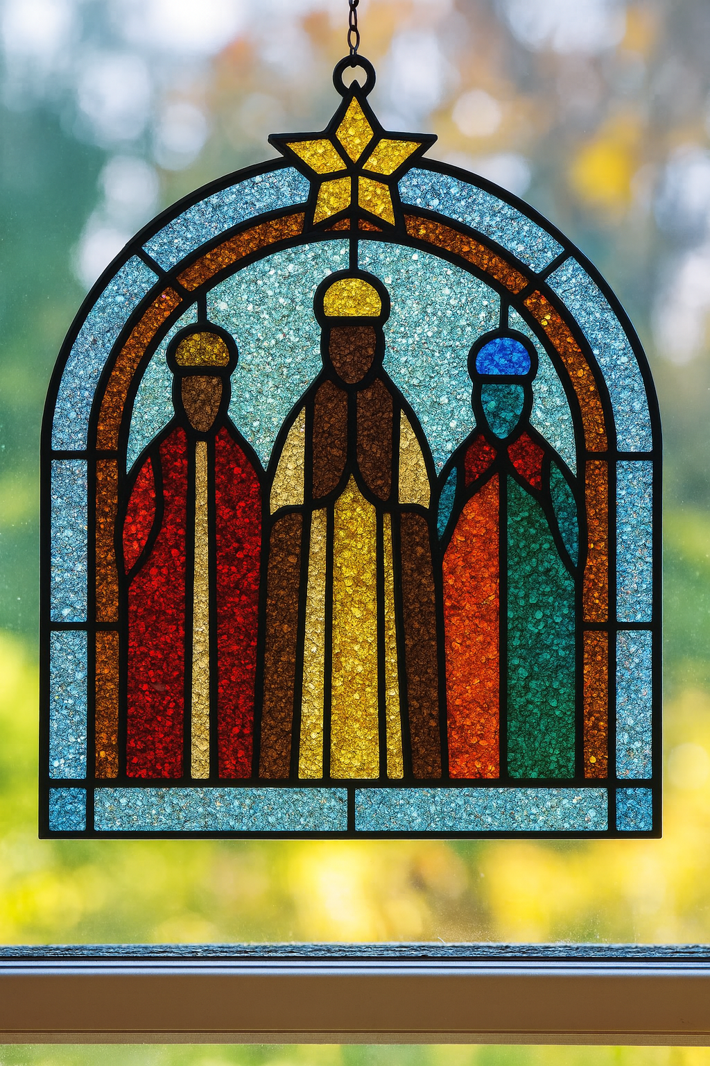 Christmas Faux Stained Glass Sun Catchers