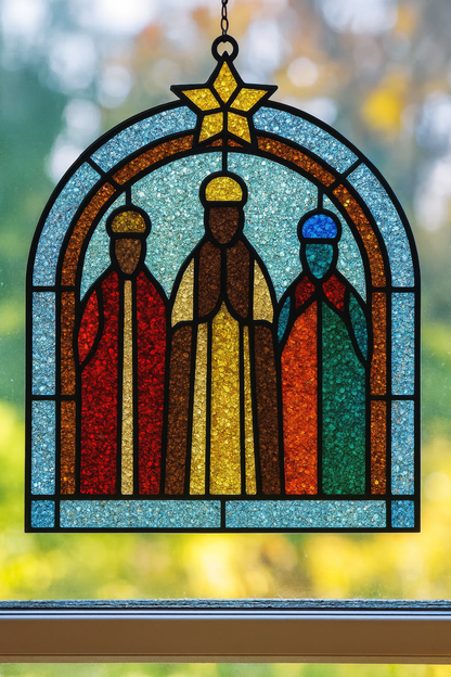 Christmas Faux Stained Glass Sun Catchers