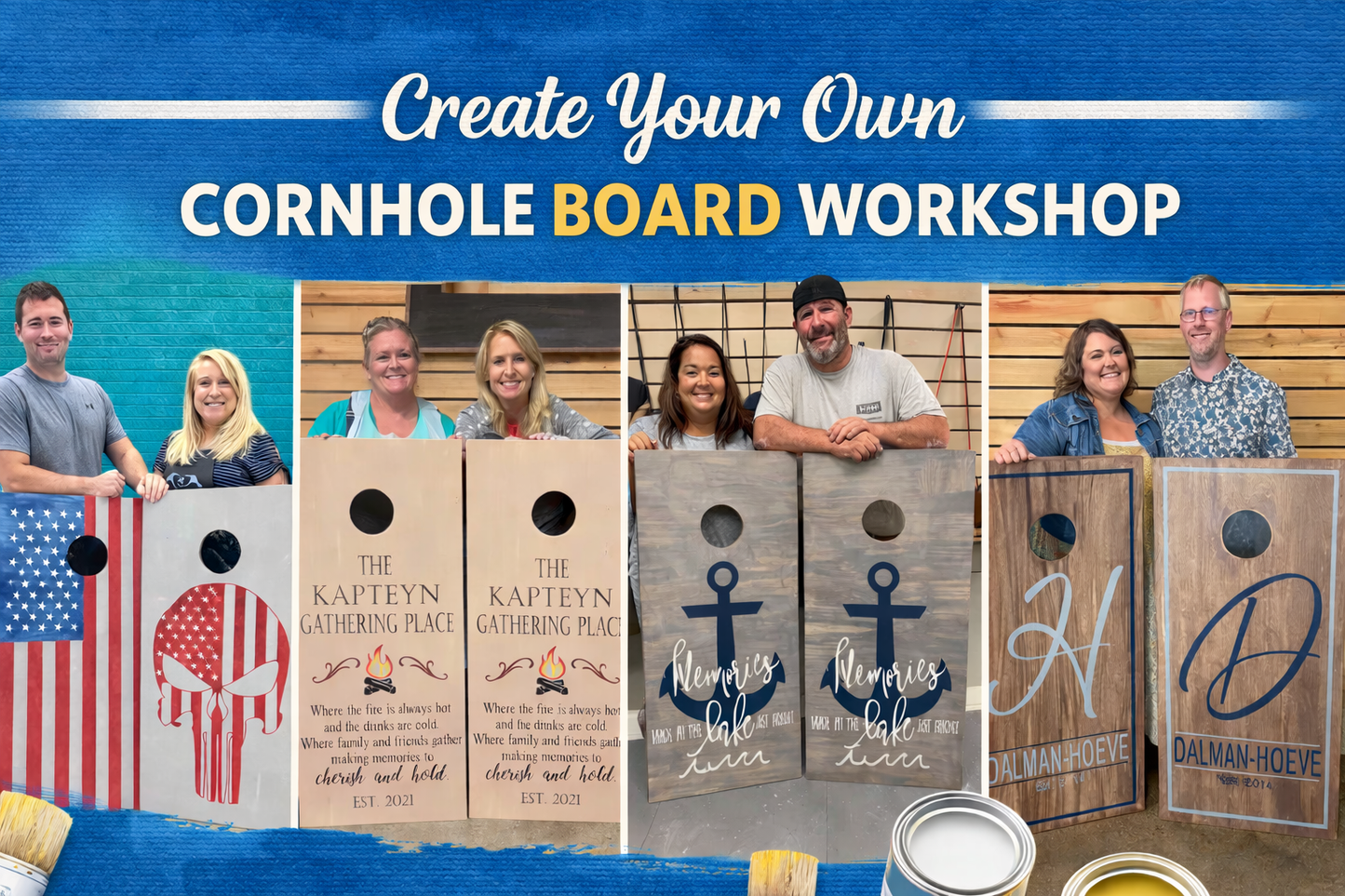 06/13/2026 (5pm) BOARDS, BREWS & BITES - A Create Your Own Cornhole Board Event (Hartwell, GA)