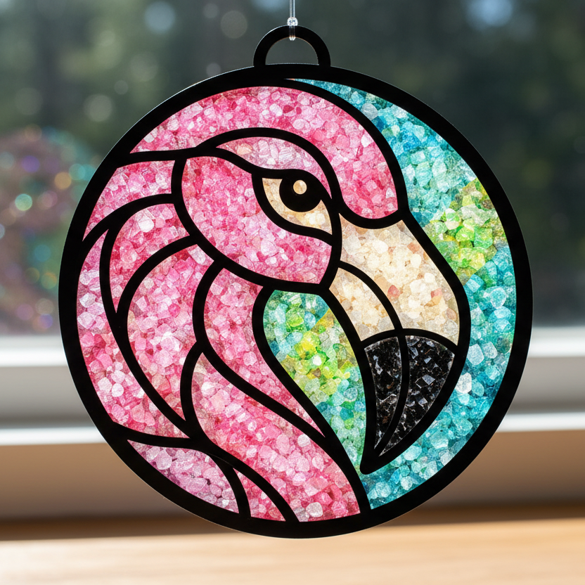 Resin Crushed Glass Sun Catcher Mail Home Kit