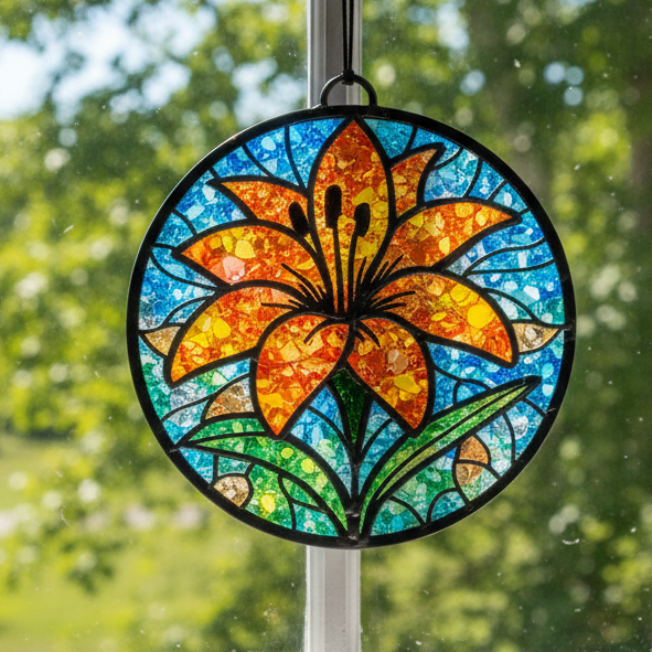 Resin Crushed Glass Sun Catcher Mail Home Kit