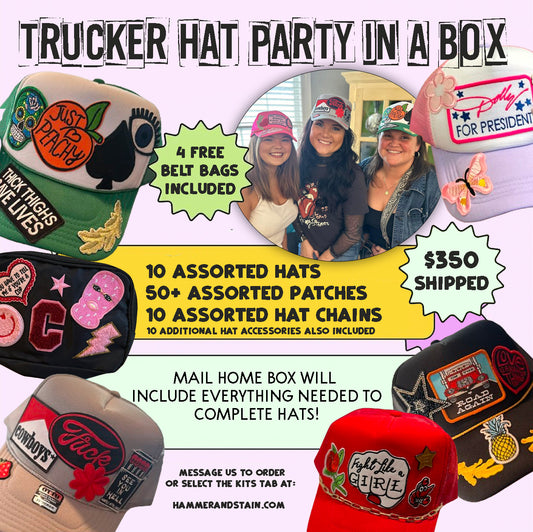 TRUCKER HAT PARTY IN A BOX