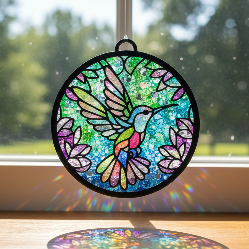 Resin Crushed Glass Sun Catcher Mail Home Kit