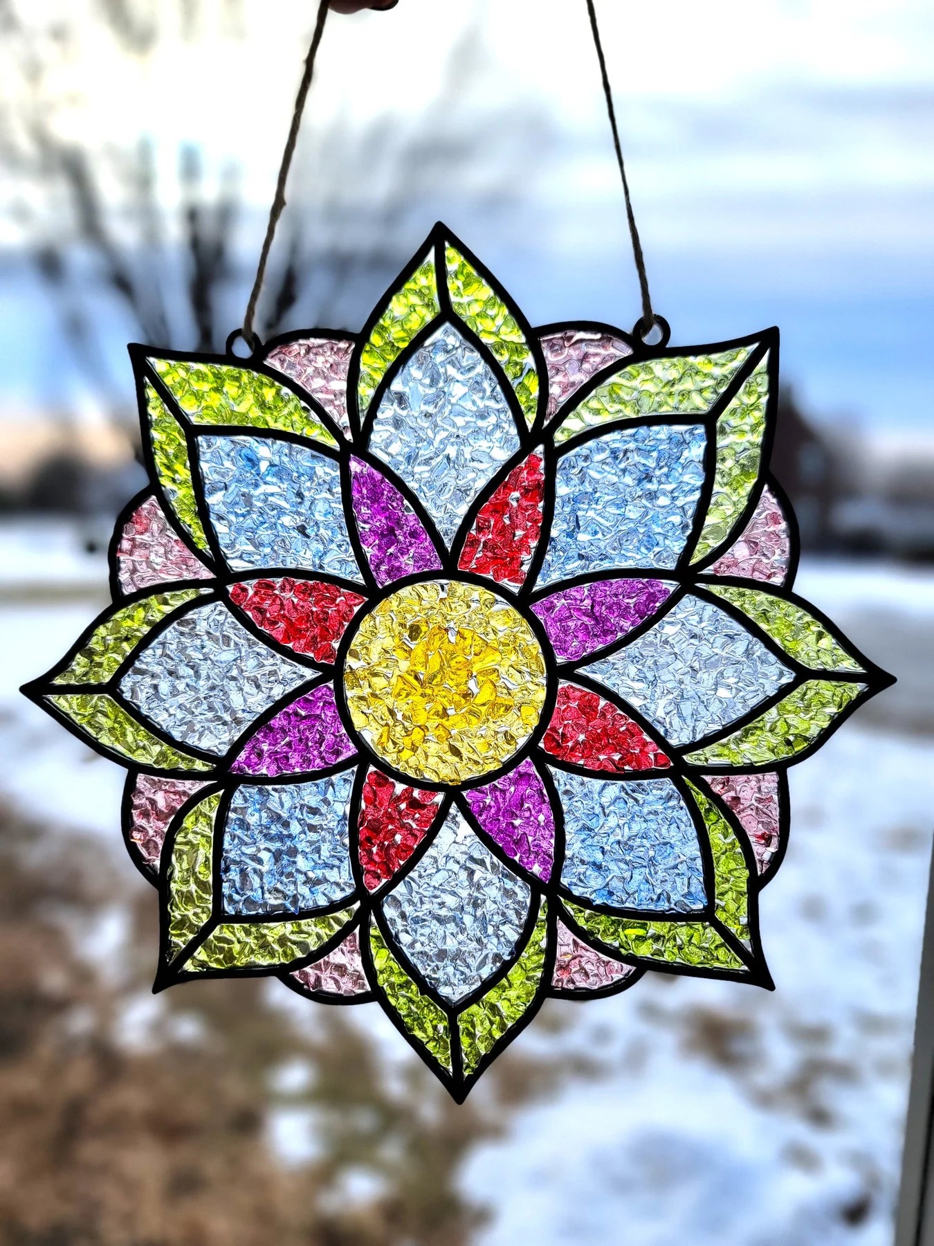 Resin Crushed Glass Sun Catcher Mail Home Kit