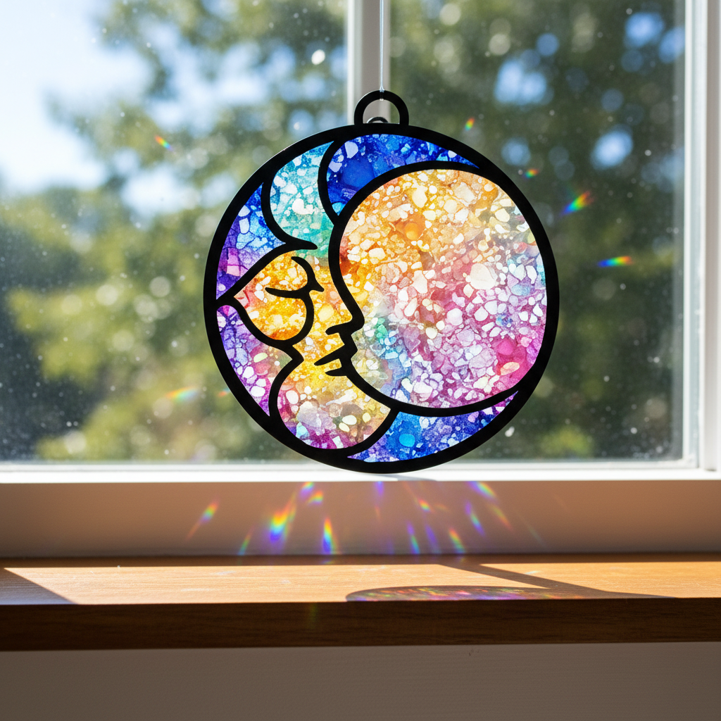 Resin Crushed Glass Sun Catcher Mail Home Kit