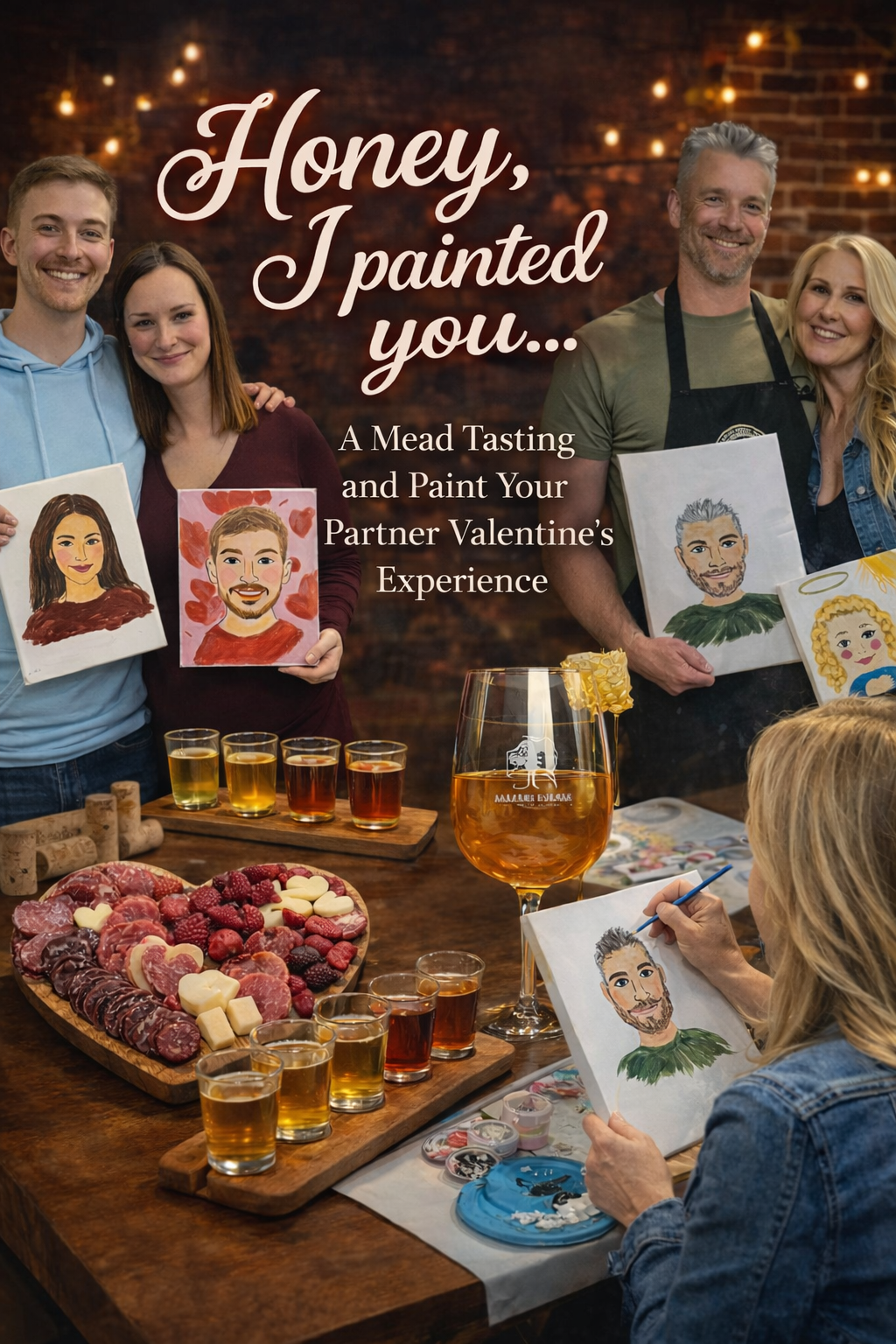 02/14/2025 (6pm) HONEY, I painted you! A Mead Tasting & Paint Your Partner Experience (Canon, GA)