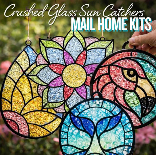 Resin Crushed Glass Sun Catcher Mail Home Kit