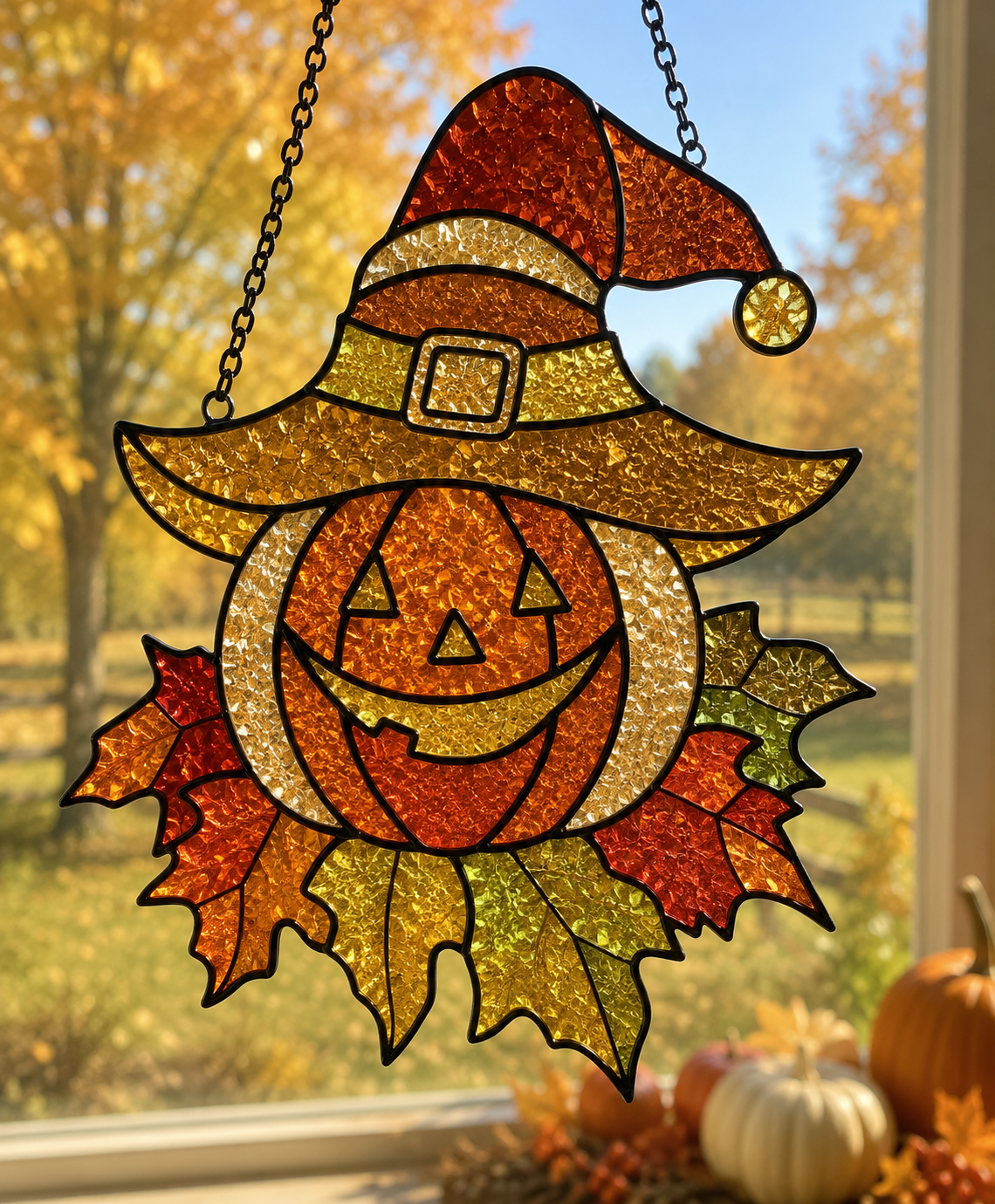 Fall Faux Stained Glass MAIL HOME KITS