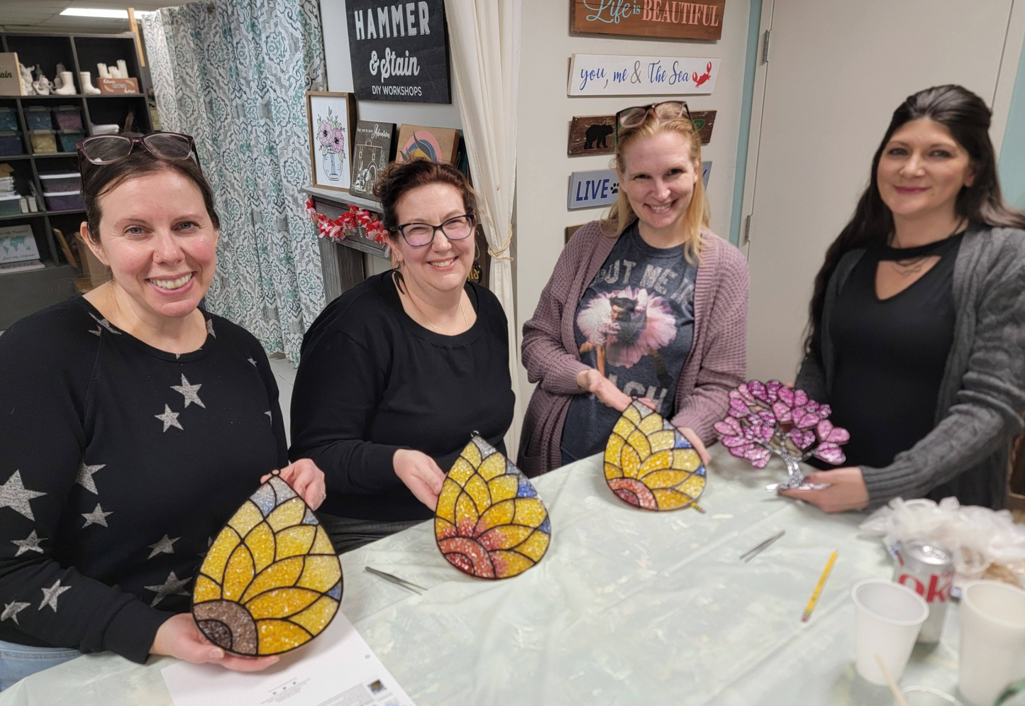 Resin Crushed Glass Sun Catcher Mail Home Kit