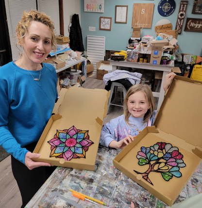 Resin Crushed Glass Sun Catcher Mail Home Kit