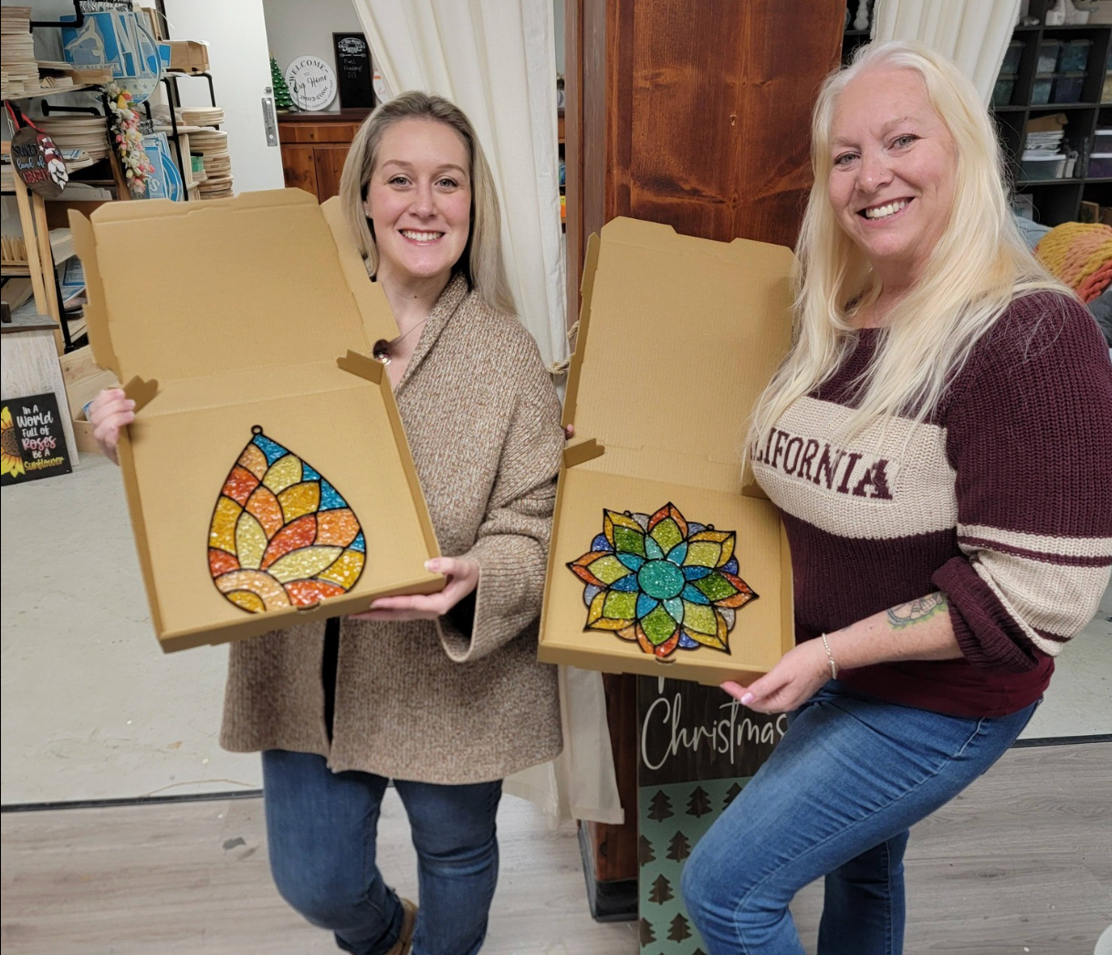 Resin Crushed Glass Sun Catcher Mail Home Kit