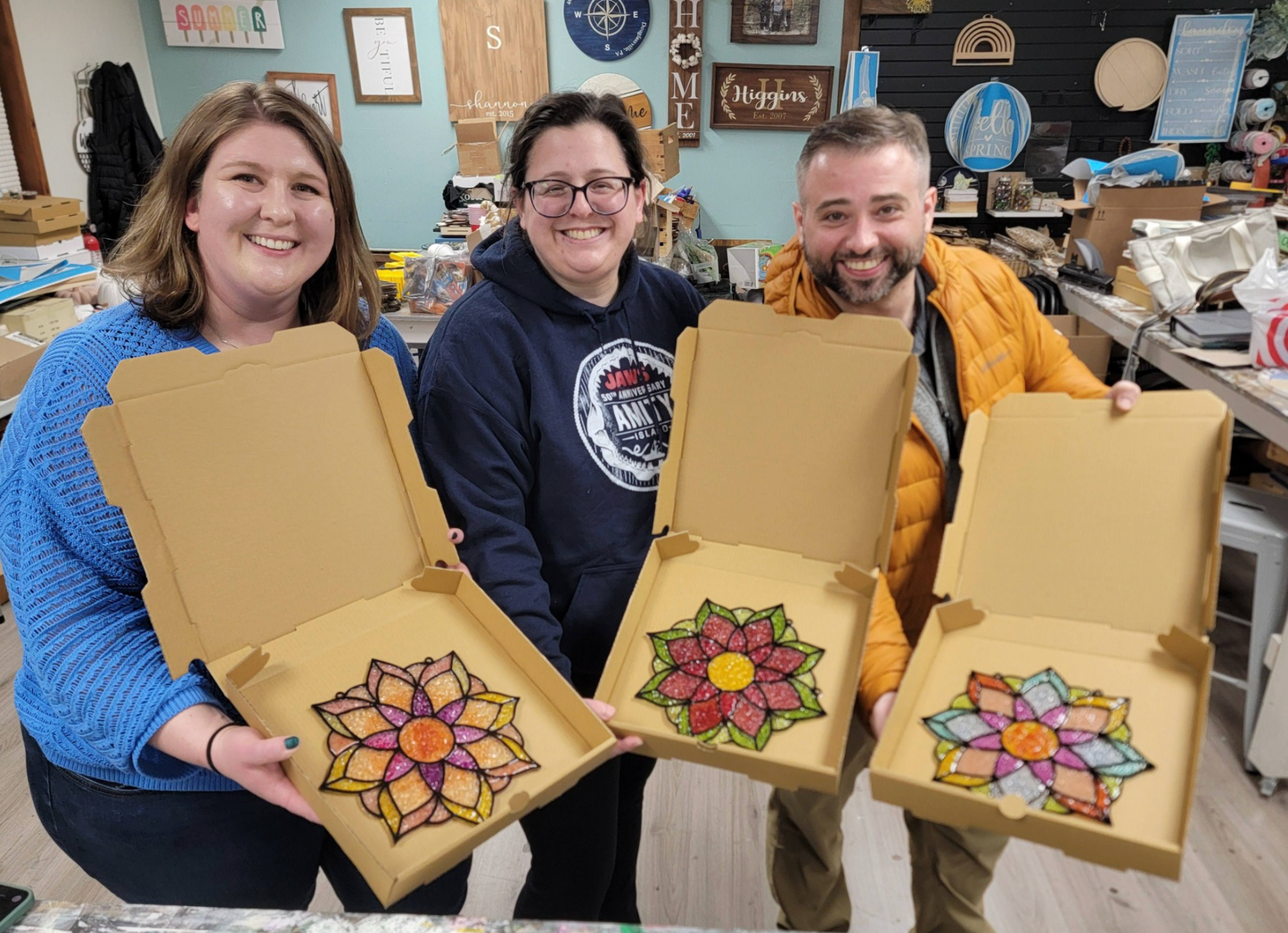 Resin Crushed Glass Sun Catcher Mail Home Kit