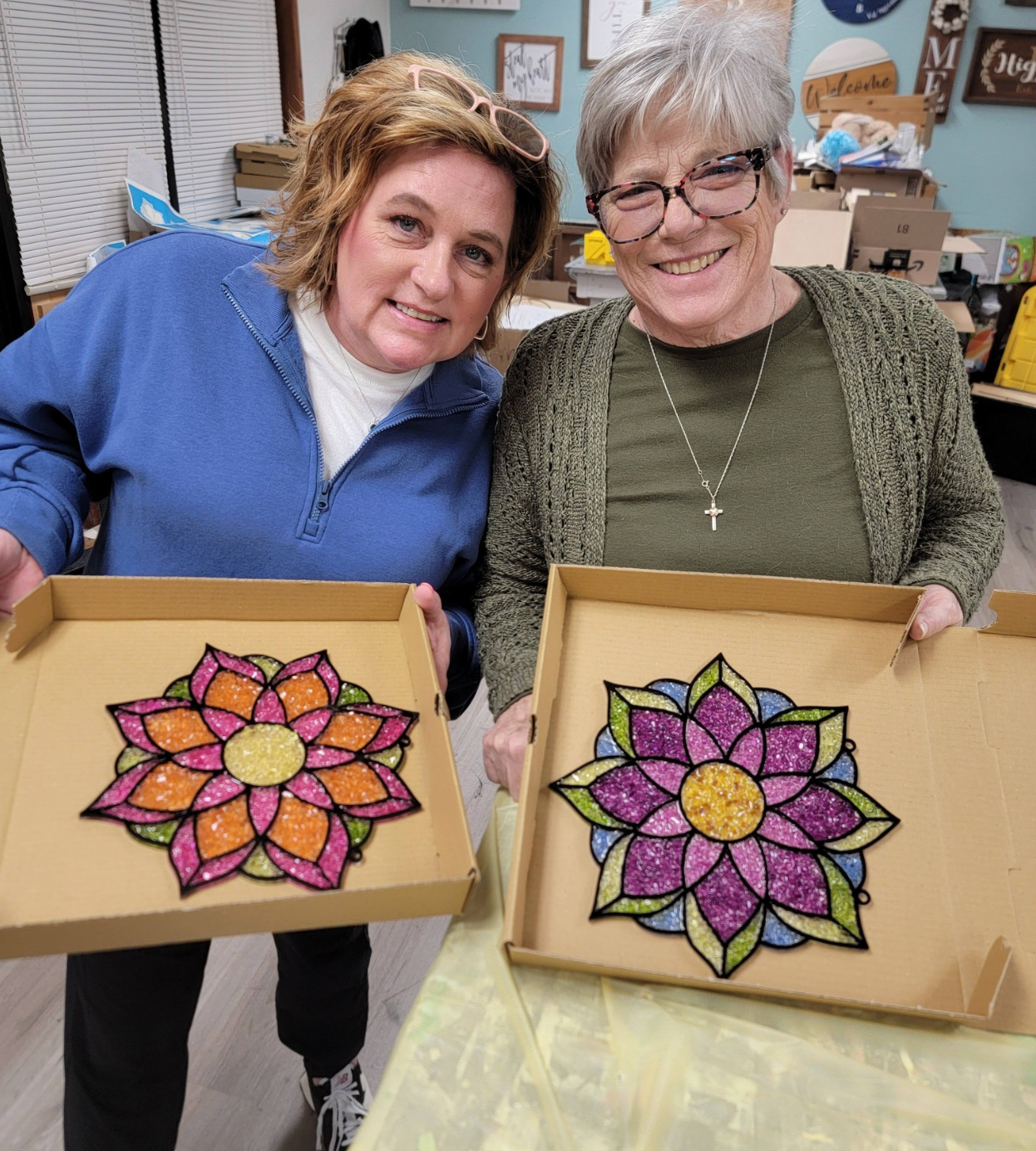 Resin Crushed Glass Sun Catcher Mail Home Kit