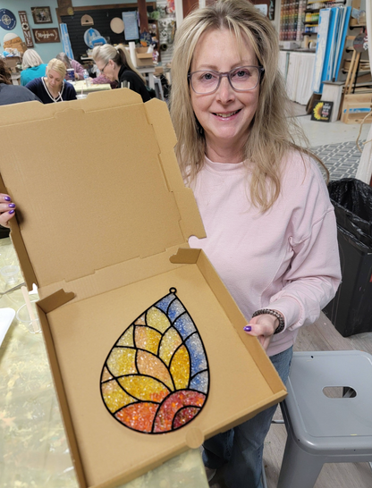 Resin Crushed Glass Sun Catcher Mail Home Kit