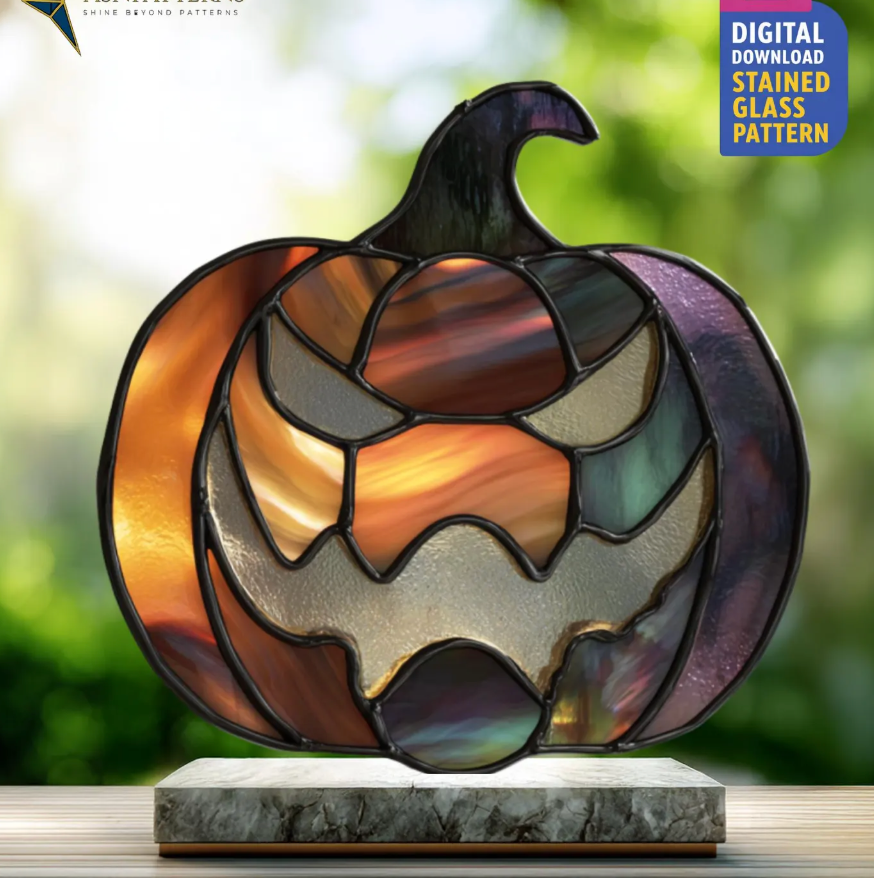 Fall Faux Stained Glass MAIL HOME KITS