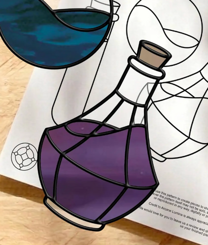 Fall Faux Stained Glass MAIL HOME KITS