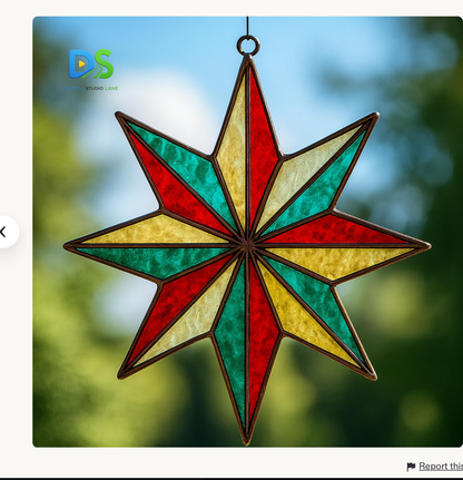 Christmas Faux Stained Glass Sun Catchers