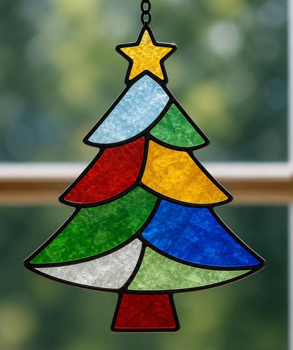 Christmas Faux Stained Glass Sun Catchers