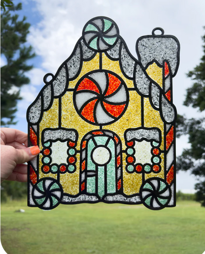 Christmas Faux Stained Glass Sun Catchers