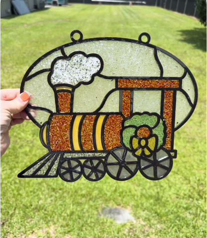 Christmas Faux Stained Glass Sun Catchers