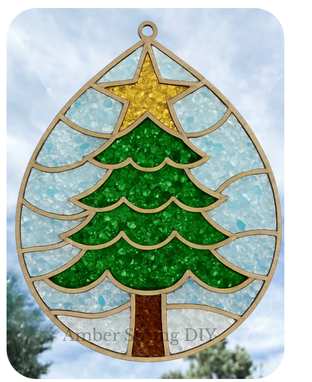 Christmas Faux Stained Glass Sun Catchers