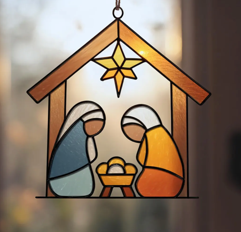 Christmas Faux Stained Glass Sun Catchers