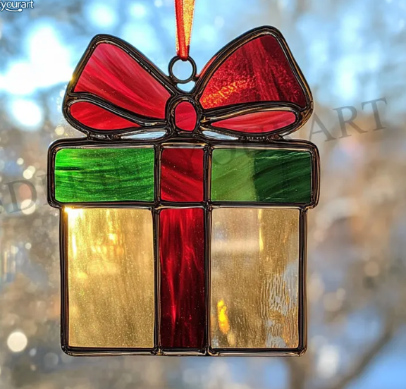 Christmas Faux Stained Glass Sun Catchers