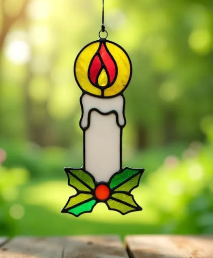 Christmas Faux Stained Glass Sun Catchers