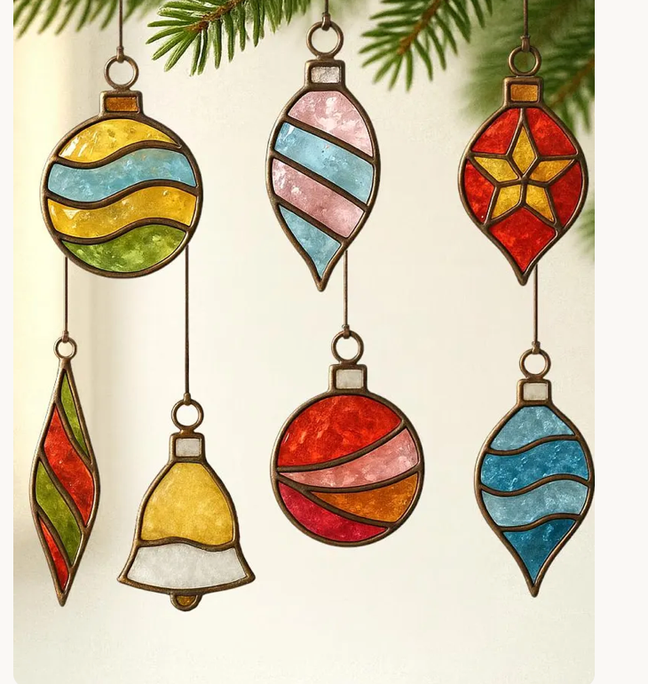 Christmas Faux Stained Glass Sun Catchers