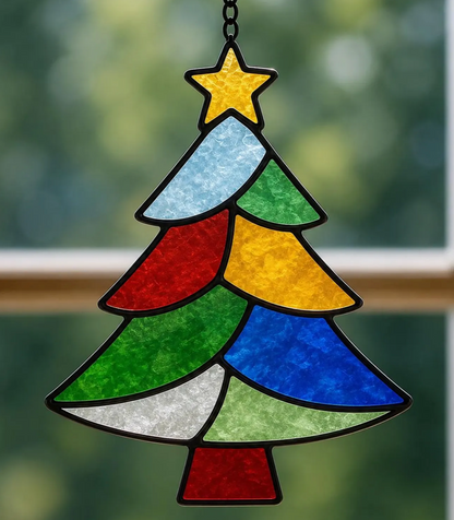Christmas Faux Stained Glass Sun Catchers