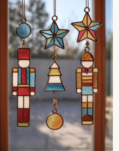 Christmas Faux Stained Glass Sun Catchers