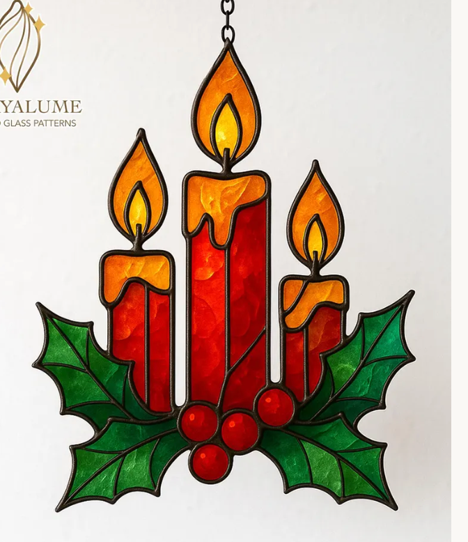 Christmas Faux Stained Glass Sun Catchers