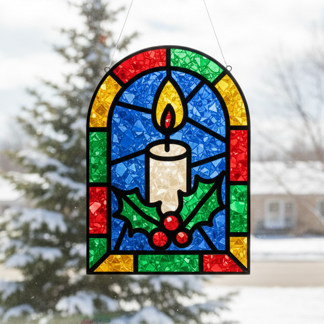 Christmas Faux Stained Glass Sun Catchers