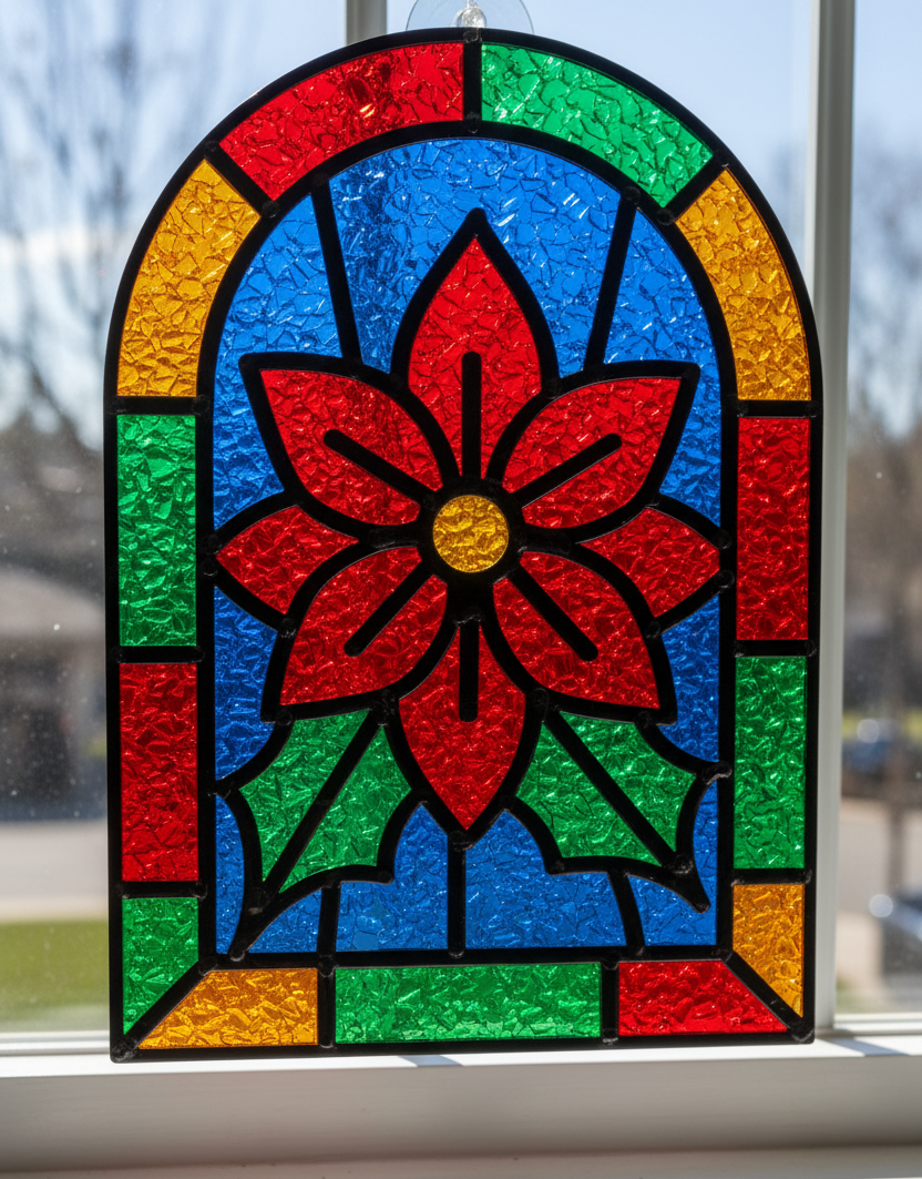 Christmas Faux Stained Glass Sun Catchers