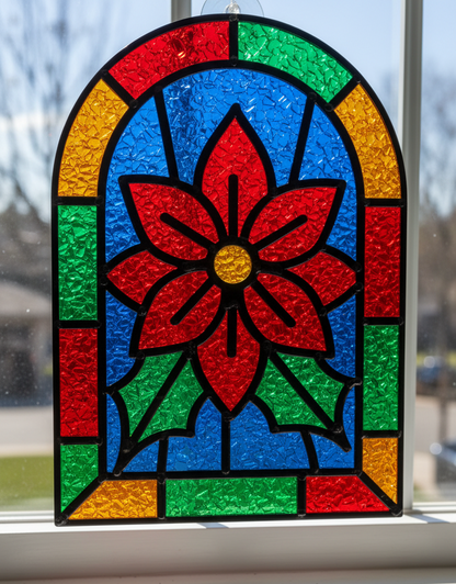 Christmas Faux Stained Glass Sun Catchers