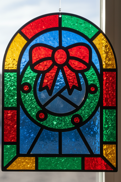 Christmas Faux Stained Glass Sun Catchers
