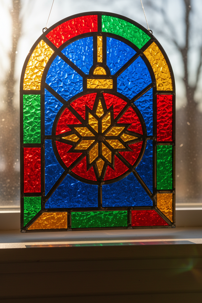 Christmas Faux Stained Glass Sun Catchers