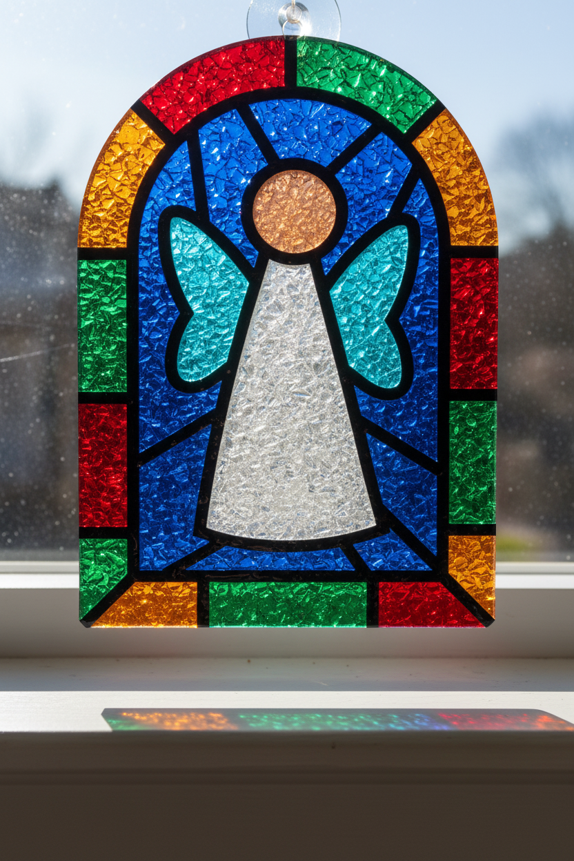 Christmas Faux Stained Glass Sun Catchers
