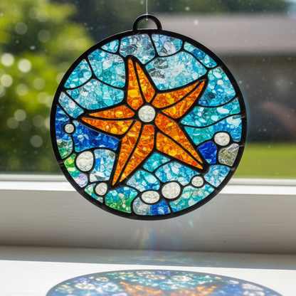 Resin Crushed Glass Sun Catcher Mail Home Kit