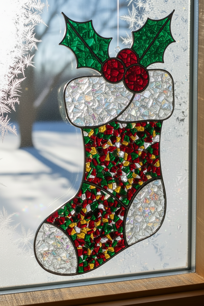 Christmas Faux Stained Glass Sun Catchers
