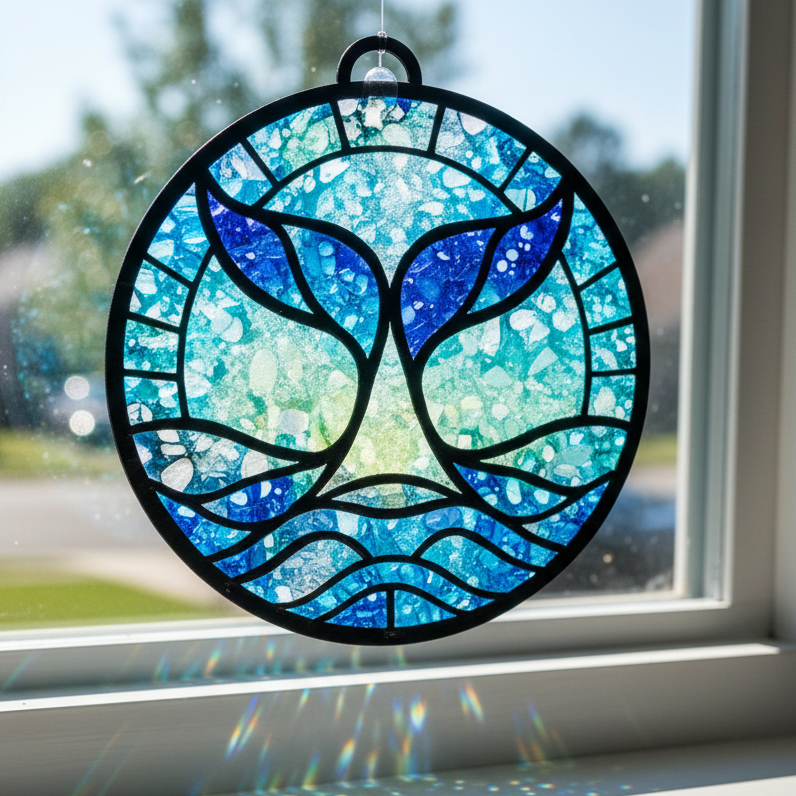 Resin Crushed Glass Sun Catcher Mail Home Kit