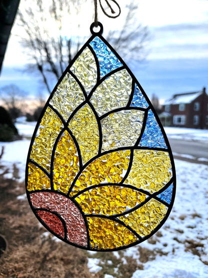 Resin Crushed Glass Sun Catcher Mail Home Kit