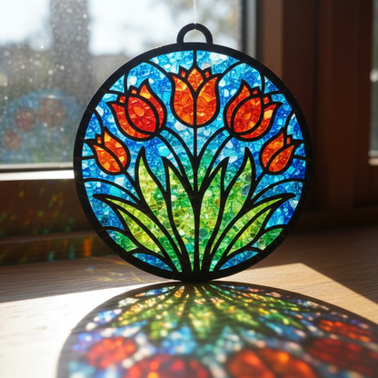 Resin Crushed Glass Sun Catcher Mail Home Kit