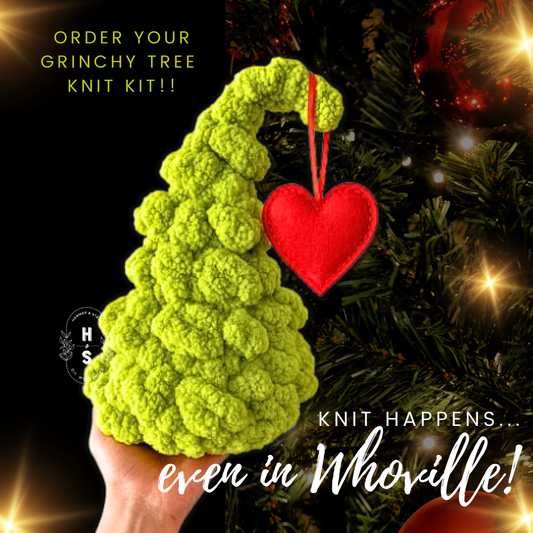 GRINCHY Tree KNIT KIT - Mail Home