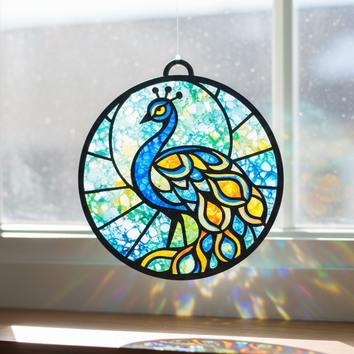 Resin Crushed Glass Sun Catcher Mail Home Kit